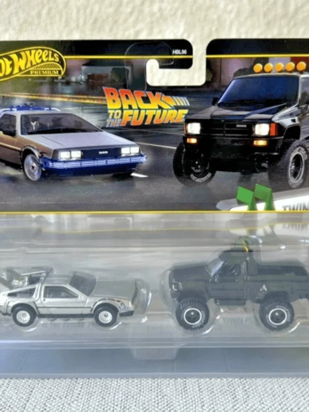 2026 Hot Wheels Premium 2 Pack, Back to the Future Time Machine & Toyota Pickup